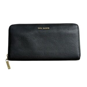 Ted Baker Black Leather Laceyy Wallet Clutch